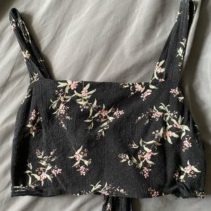 American Eagle cropped tie-back tank